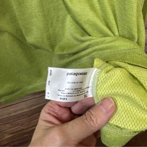 Patagonia Capilene 1/4 Zip Pullover Green Size XL F4 - Picture 5 of 7